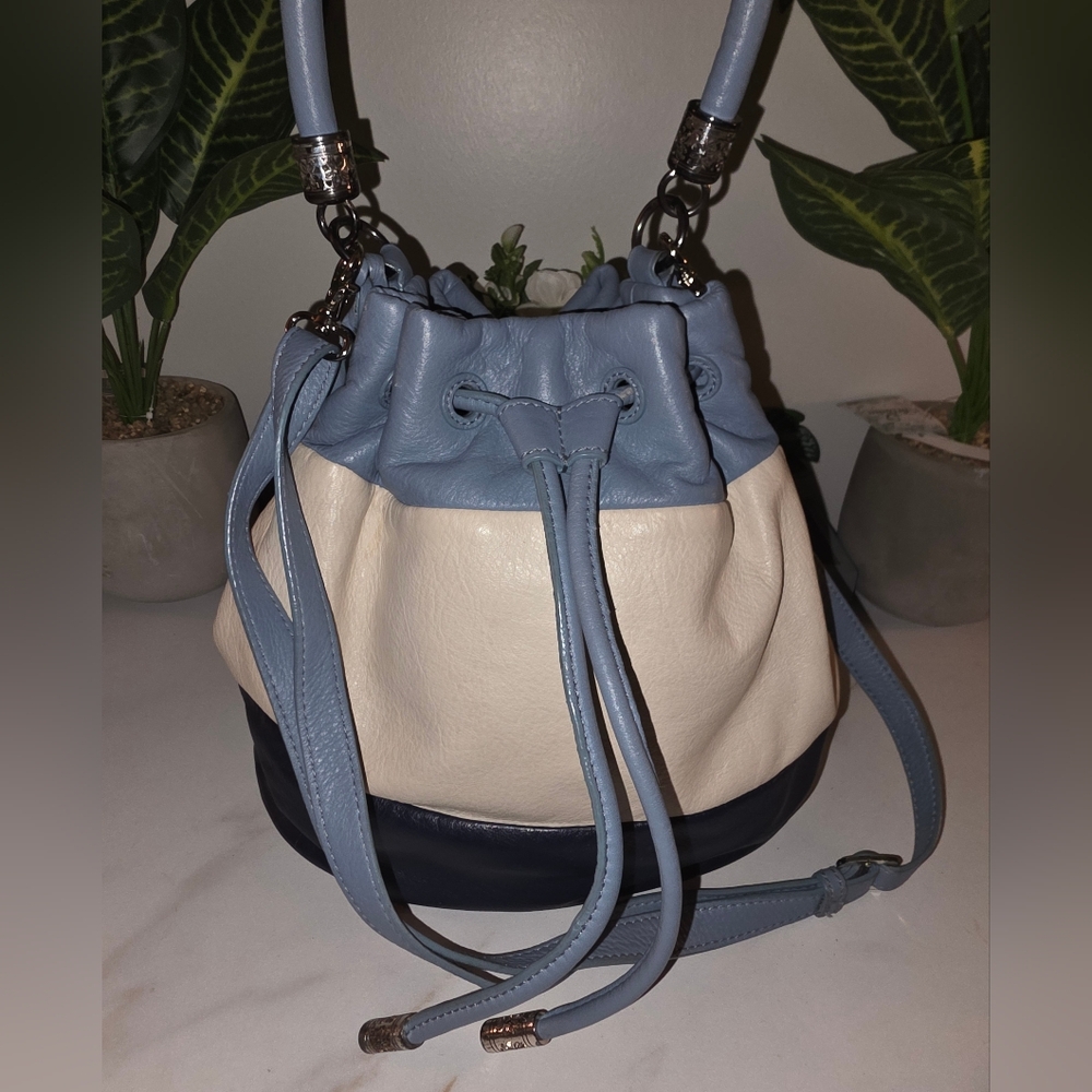 Brighton Two-Tone Blue and Cream Shoulder Bag